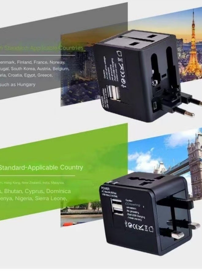 مهايئ سفر متعدد الوظائف، محول قابس عالمي، مهايئ مقبس أوروبي أمريكي متعدد الأغراض - Image 4