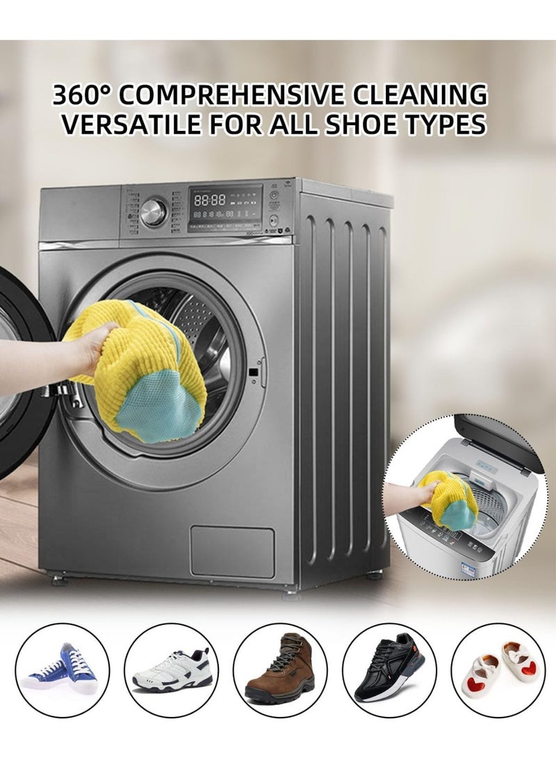 MostNow Shoe Washing Bags, 2 Pcs Large Reusable Mesh Shoe for Laundry Shoe Bag For Washer And Dryer, Reusable Shoe Washing Bag for All Shoe Types And Sizes (Yellow) - Image 5