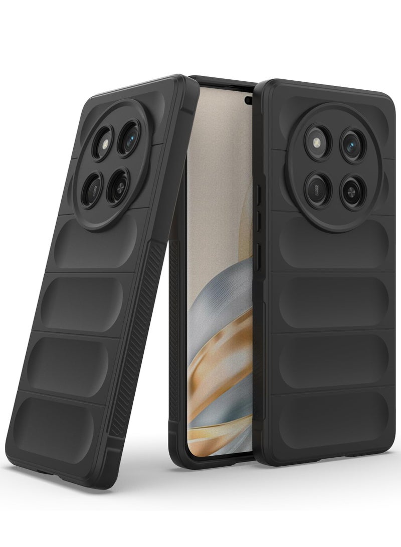 Premium Protection Back Silicone Case Compatible with Honor X9c 5G Magic Shield Shockproof Case with Camera Protection (Black) - Image 1