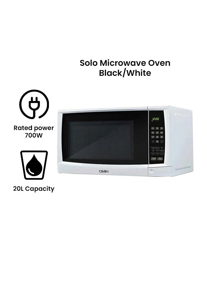Clikon 20 Liter Digital Microwave Oven, Express Cooking Function,Quick Defrost Function, Child Lock Feature, 2 Years Warranty 20 L 1200 W CK4317 Black/White - Image 2