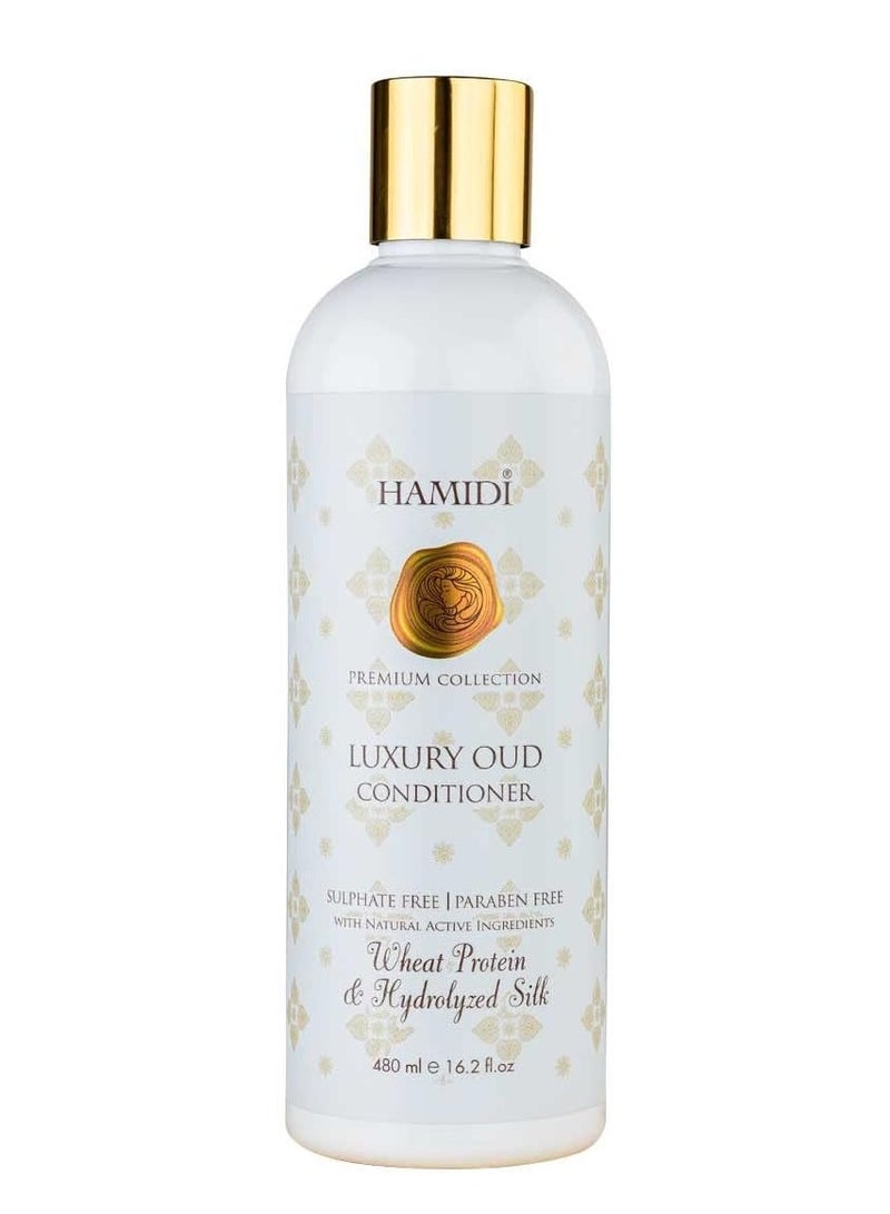 حميدي بلسم حميدي للعود الفاخر، بروتين القمح والحرير المتحلل، 480 مل مع مكونات طبيعية نشطة للجنسين - Image 1