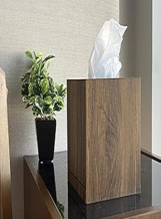 wood workers modern square tissue box cover, contemporary tissue holder for office supplies, decorative wooden living room bedroom bathroom dinner table napkin holders, large rustic tissue covers