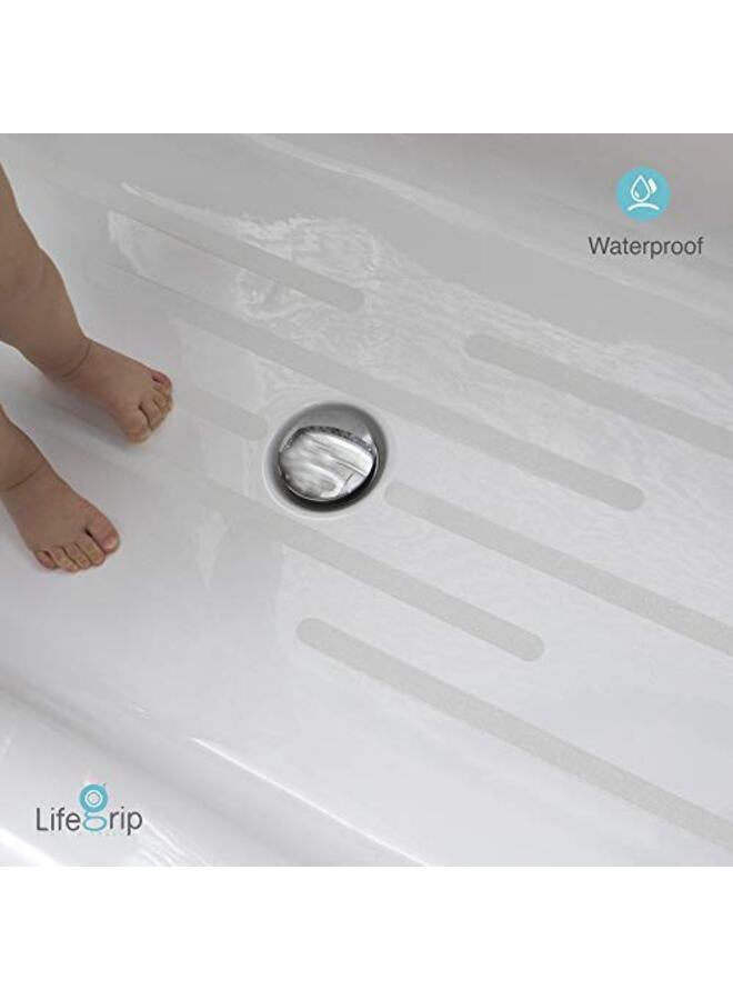 Anti-Slip Clear Tape, High Friction, Strong Grip, Non-Slip Traction Tape for Bathtubs, Boats, Stairs, Clear, Soft, Barefoot Comfortable (1" Wide x 16.4' Long) - Image 3