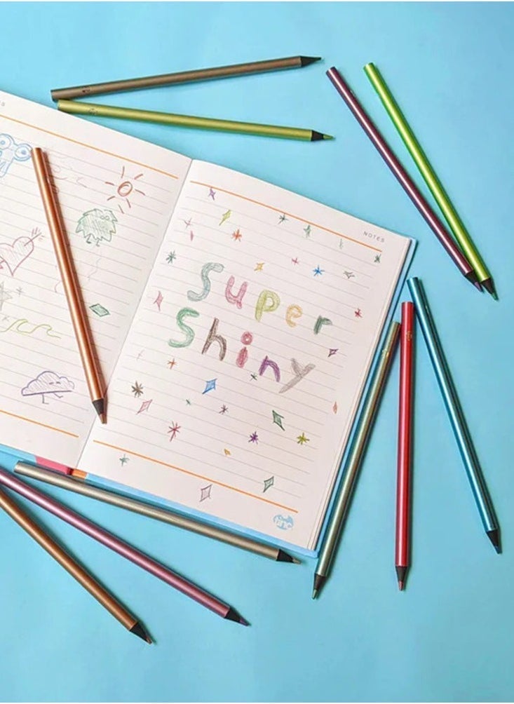 Tinc Metallic Colour Pencils - 12 Pieces - Image 3