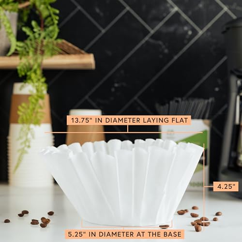 Tupkee Extra Large Coffee Filters – 13.75” x 5.25” – Fits Bunn 1.5–3 Gallon Commercial Coffee & Tea Machines – Chlorine-Free – No Overflow, No Tearing – 250 Count – For Restaurants, Cafés - Image 3