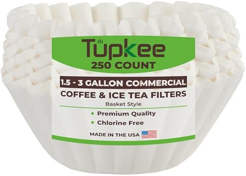 Tupkee Extra Large Coffee Filters – 13.75” x 5.25” – Fits Bunn 1.5–3 Gallon Commercial Coffee & Tea Machines – Chlorine-Free – No Overflow, No Tearing – 250 Count – For Restaurants, Cafés - Image 1