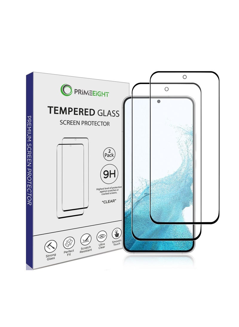PRIMEEIGHT - PRIMEEIGHT Samsung Galaxy S22 Plus Screen Protector 6.6 Inch Display Ultra Thin 9H Hardness Tempered Glass S22+ Easy to Install HD Clear Screen Protector [ 2 PACK ] - Image 1