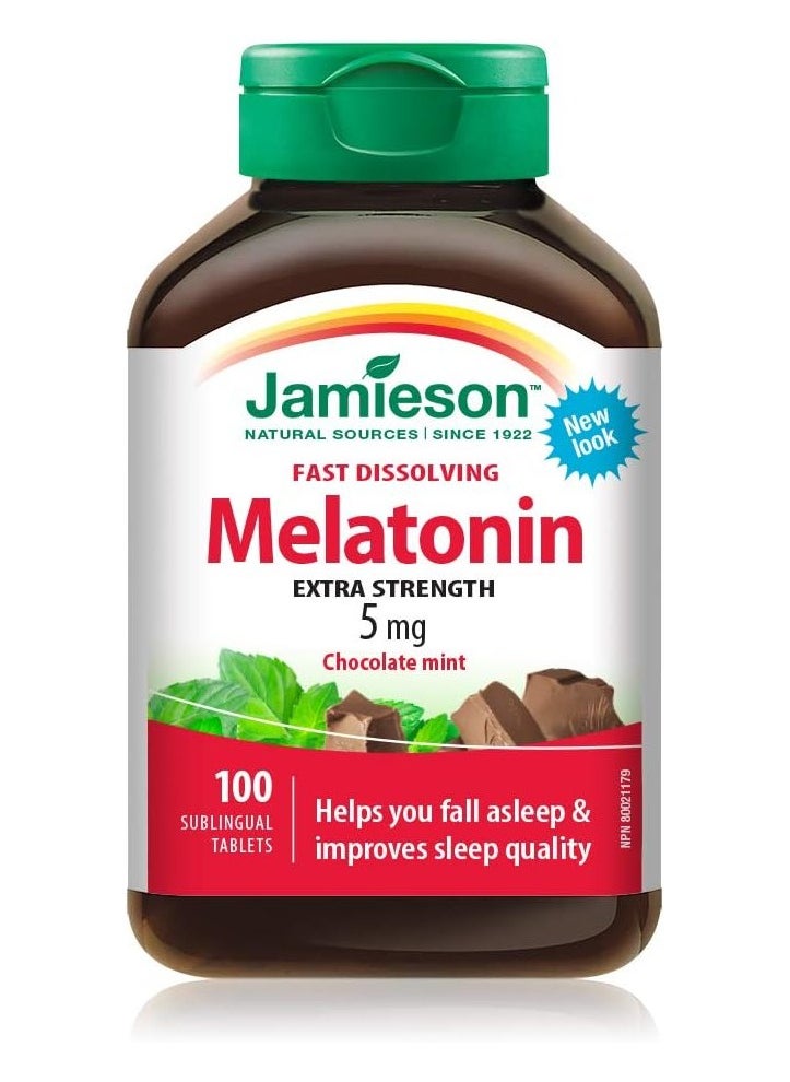 Jamieson Jamieson 5MG Fast Dissolve Tabs Chocolate Mint 100 Tablets 