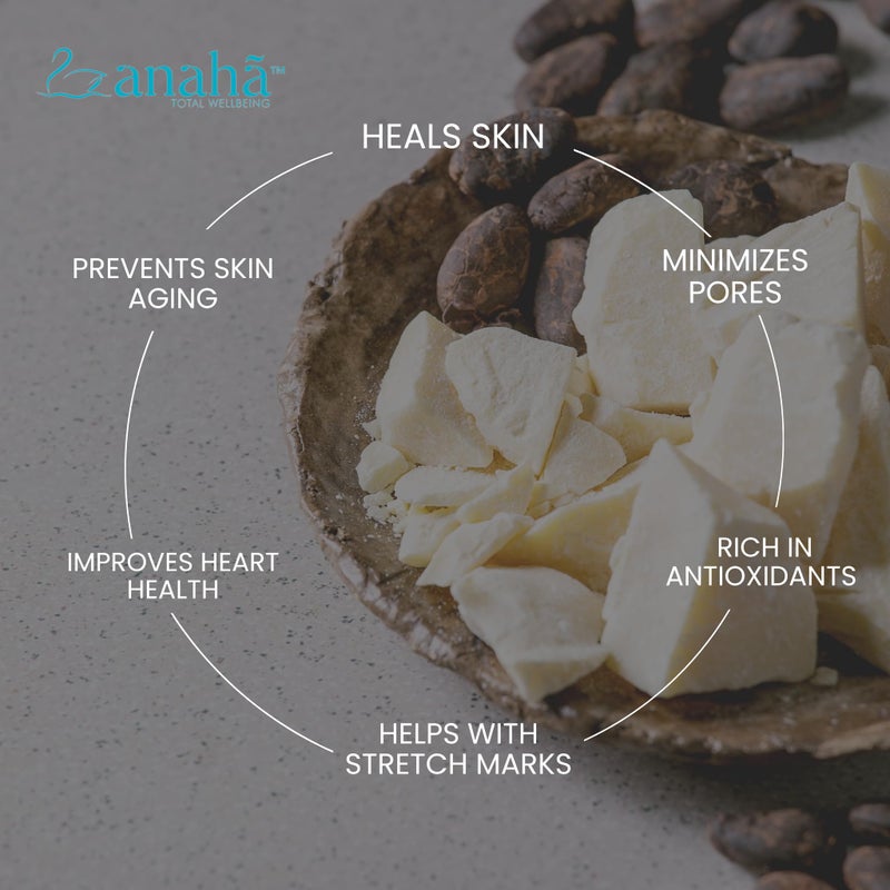 Anaha Premium Cacao Butter (200 g) | Indian Origin, Pure, Unrefined & Unbleached | Vitamin A & E Rich, Deeply Moisturizing | Ideal for DIY Body Butters, Moisturisers, Lip Balms | Packed in Glass Jar - Image 5