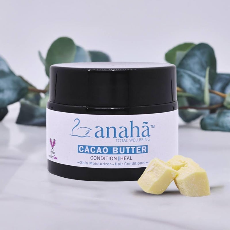 Anaha Premium Cacao Butter (200 g) | Indian Origin, Pure, Unrefined & Unbleached | Vitamin A & E Rich, Deeply Moisturizing | Ideal for DIY Body Butters, Moisturisers, Lip Balms | Packed in Glass Jar - Image 3