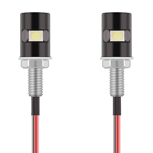 Kinstecks [Upgraded Version 2PCS License Plate Light 5050 SMD LED Bulb Screw Bolt LED Waterproof Number Plate Light for Car Motorcycle Motorbike Truck RV ATV-Cool White - Image 1