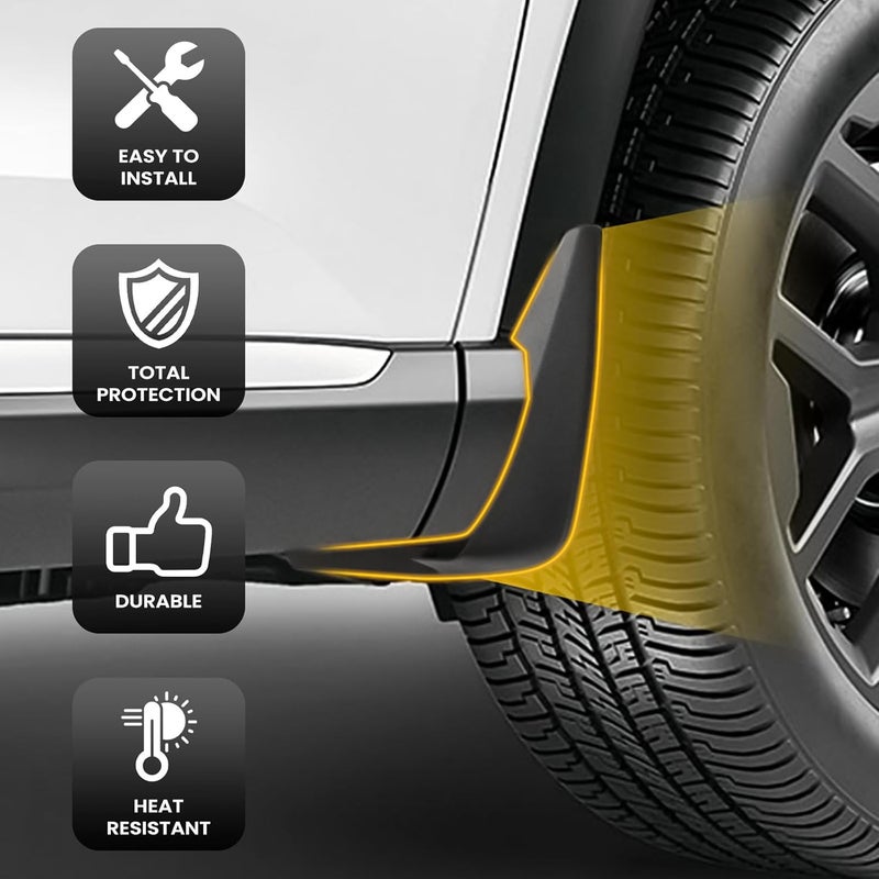 TECHPICCO Mud Flaps Compatible with Honda Pilot 2023-2025, Mud Guards 4pcs Fender Guards Compatible with Honda Pilot Accessories 2023 2024 2025 No Drill Splash Guards Demand fit global economical quality - Image 5