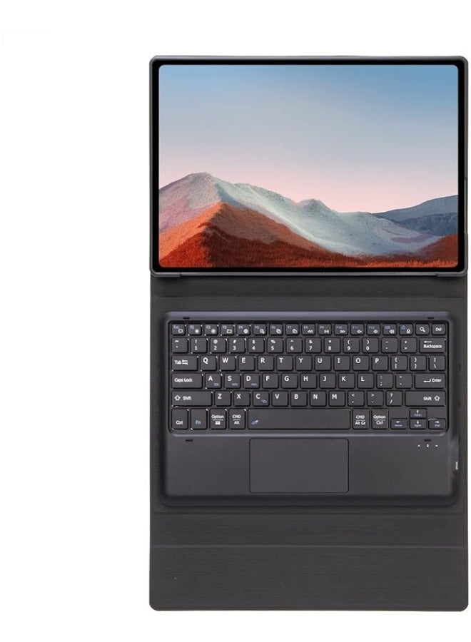 General Arabic and English Keyboard Cover Case Compatible with Surface Pro 4/5/6/7, Leather Tablet Protective Cover with Wireless Removable Bluetooth Keyboard & Trackpad Mouse  - Image 4