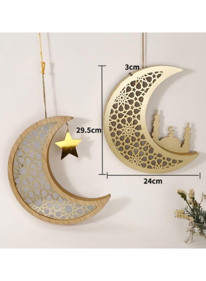 جيجيرو زينة رمضان، مصباح رمضان الخشبي LED - Image 5