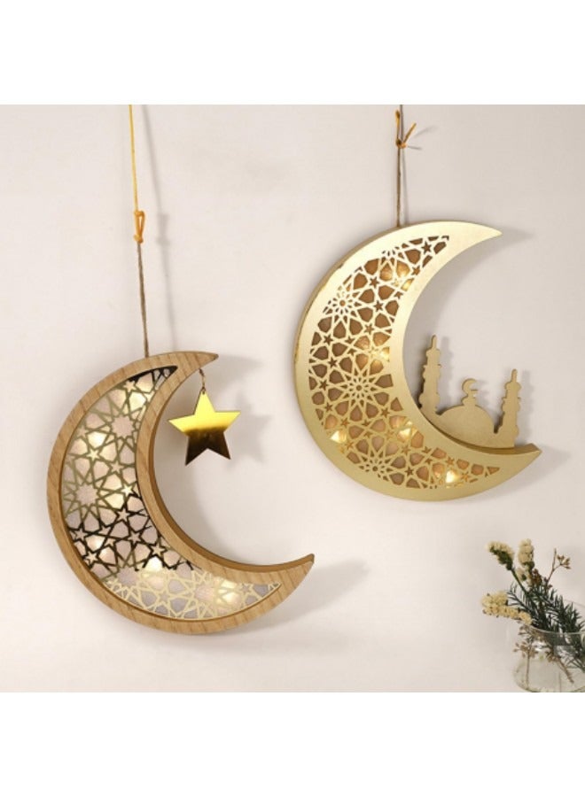 جيجيرو زينة رمضان، مصباح رمضان الخشبي LED - Image 3