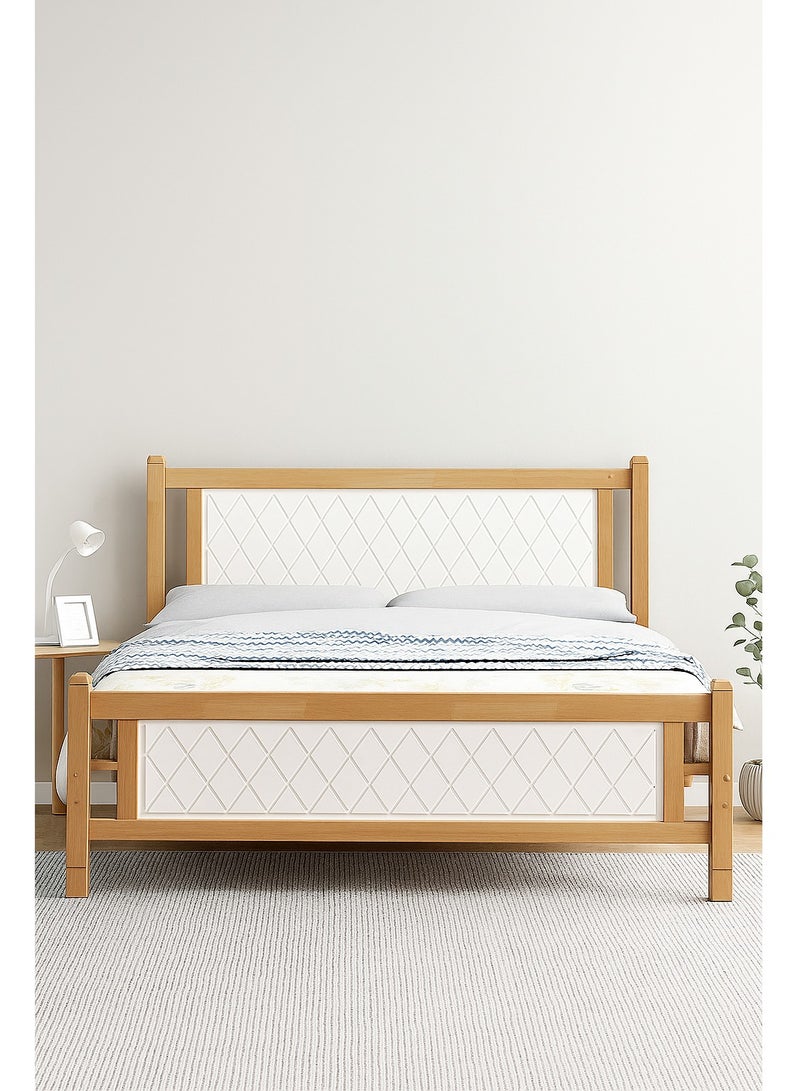 Karnak Premium Queen Bed – Elegant Modern Style, Comfortable Wooden Frame (150x190cm) - Image 1
