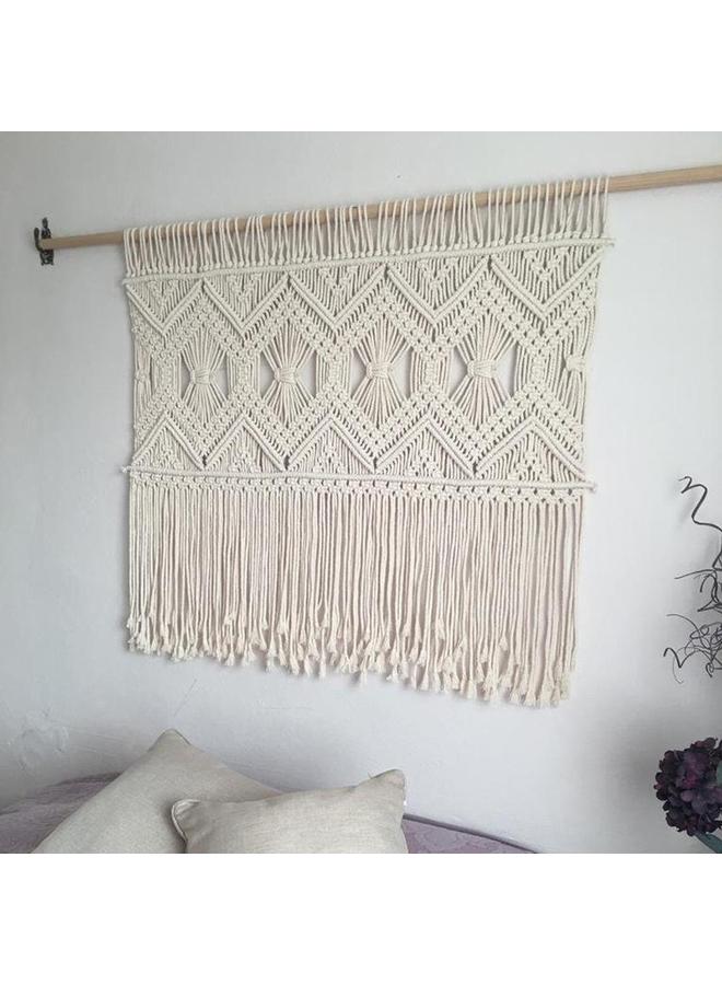 الأزرق جي دبليو على الطراز الشمالي ، نسيج كبير جديد منسوج يدويًا ، ستائر بوهيمية ، خلفية الزفاف الزخرفية ، معلقة على الحائط - Image 4