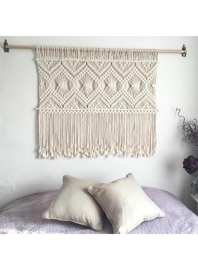 الأزرق جي دبليو على الطراز الشمالي ، نسيج كبير جديد منسوج يدويًا ، ستائر بوهيمية ، خلفية الزفاف الزخرفية ، معلقة على الحائط - Image 2