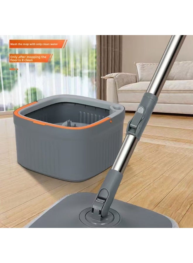 Household clean-dirty water separated flat rotating mop, hands-free lazy mop, dual wet & dry use, water separation mop bucket set - Image 4