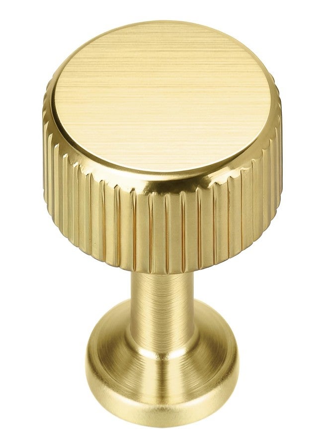 VEHCIL 20-Pack Brushed Gold Cabinet Knobs, Gold Round Kitchen Cabinet Knobs Drawer Knobs Dresser Knobs for Bathroom Furniture Closet Cupboard Hardware Replacement, Solid Zinc Alloy - Image 1