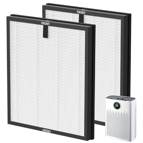 isingo 2 Pack HAP603 Replacement Filter Compatible with ECOSELF HAP603 HAP603WF Air Purifier Air Purifiers Replacement Filter for Home Large Room RFHAP603 White - Image 1