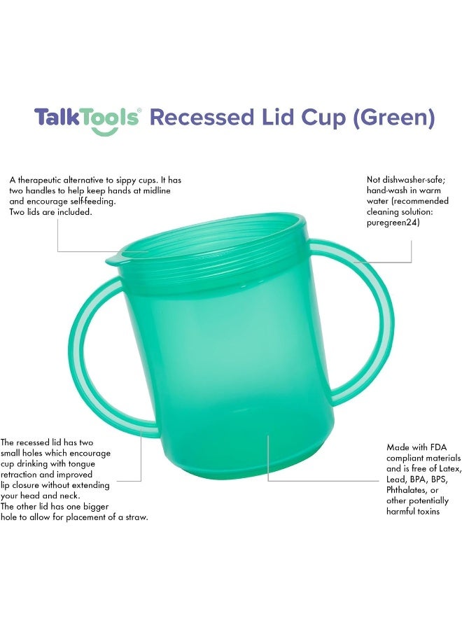TalkTools Recessed Lid Cup with Handles - Leak Proof - Image 2