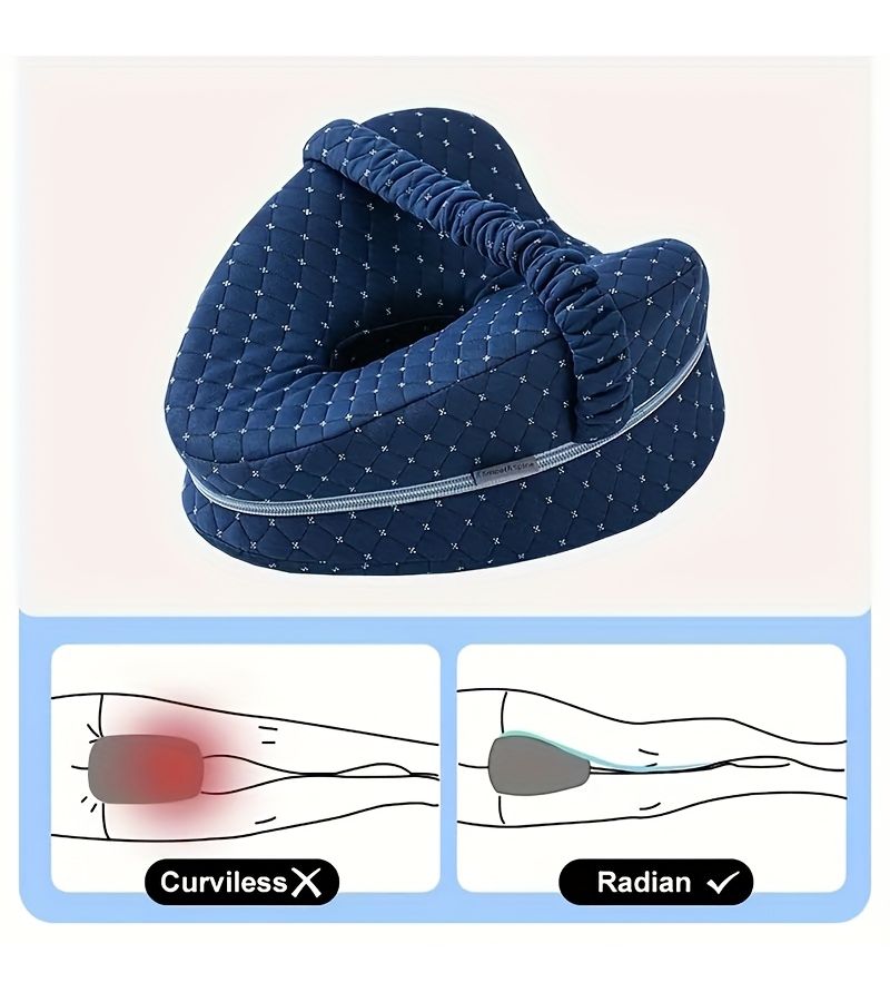 Ergonomic Side Sleeping Leg Pillow with High Density Adjustable Strap Blue Hand Washable Portable Design Ideal Gift for Side Sleepers Comfortable Sleep Aid - Image 5