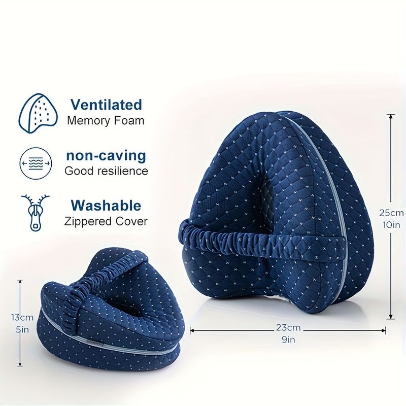 Ergonomic Side Sleeping Leg Pillow with High Density Adjustable Strap Blue Hand Washable Portable Design Ideal Gift for Side Sleepers Comfortable Sleep Aid - Image 3