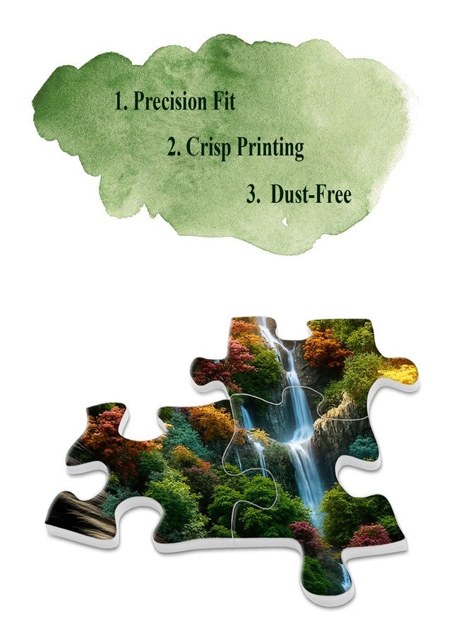 BBOLDIN Owl 3D Landscape Puzzles for Adults 1000 Pieces, Fantasy Forest Mountain Jigsaw Puzzle, Nature Waterfall Animal Puzzle - Image 4