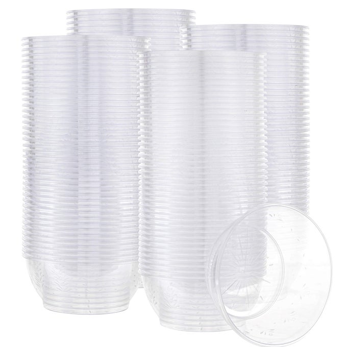 6 OZ HARD PLASTIC DESERT BOWLS ICE CREAM BOWLS PREMIUM QUALITY DISPOSABLE CLEAR BOWL PACK OF 200