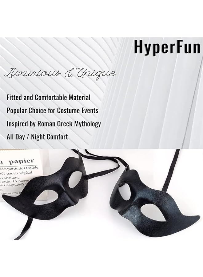 erorex Masquerade Mask For Men Classic Vintage Venetian Mens Mask Lightweight Gentle Specially For Costume Theme Parties Cosplay Mardi Gras Super Hero Mask Accessory One Size Black - Image 5