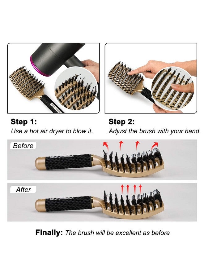 HIPPIH Boar Hair Brushes 2 Pack, Suitable for Men, Women & Kids’ Long Curly Wet or Dry Hair, HIPPIH Hairbrush for Thick Hair Can Adds Shine and Makes Hair Smooth - Image 5