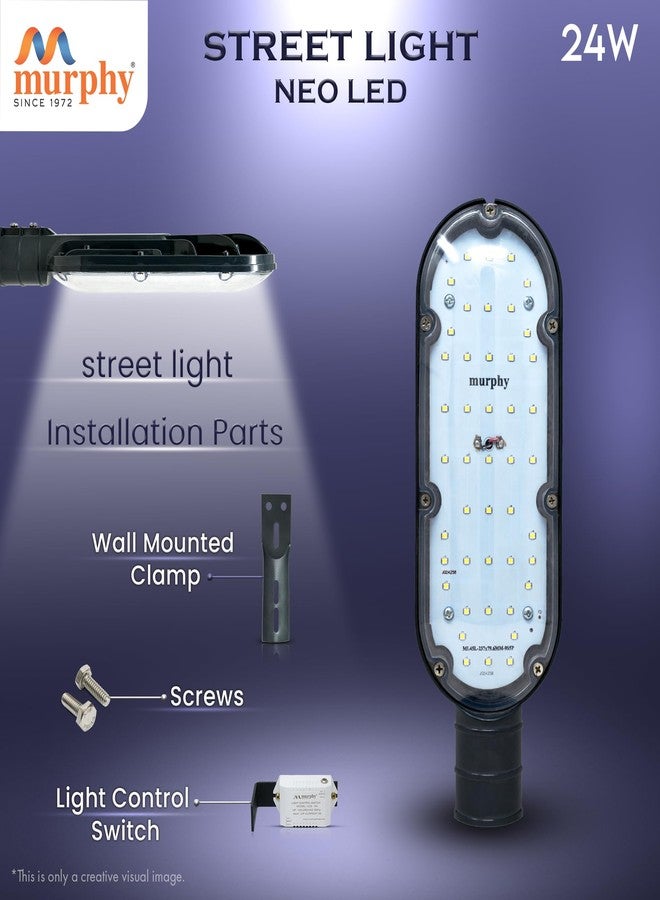 Murphy LED 24W Dusk to Dawn Auto Day/Night ON/Off Street Light, IP-65 Outdoor Light (Cool White, Pack of 1) - Image 3