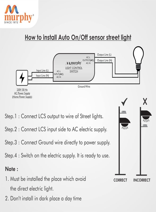 Murphy LED 24W Dusk to Dawn Auto Day/Night ON/Off Street Light, IP-65 Outdoor Light (Cool White, Pack of 1) - Image 4