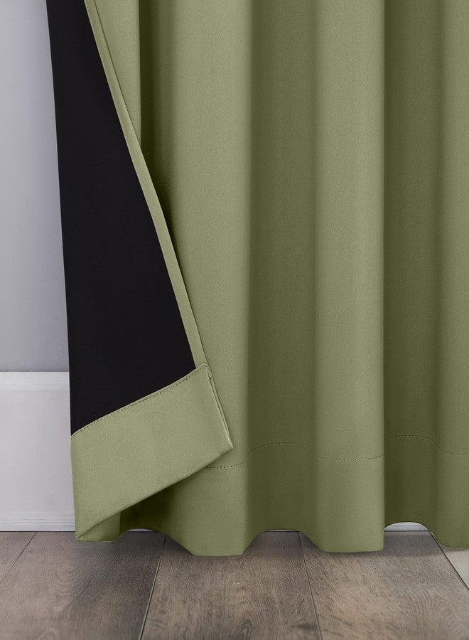Sun Zero Nordic 2-Pack 2-Pack Theater Grade Extreme Total Blackout Grommet Curtain Panel Pair, 52" x 84", Sage Green - Image 5