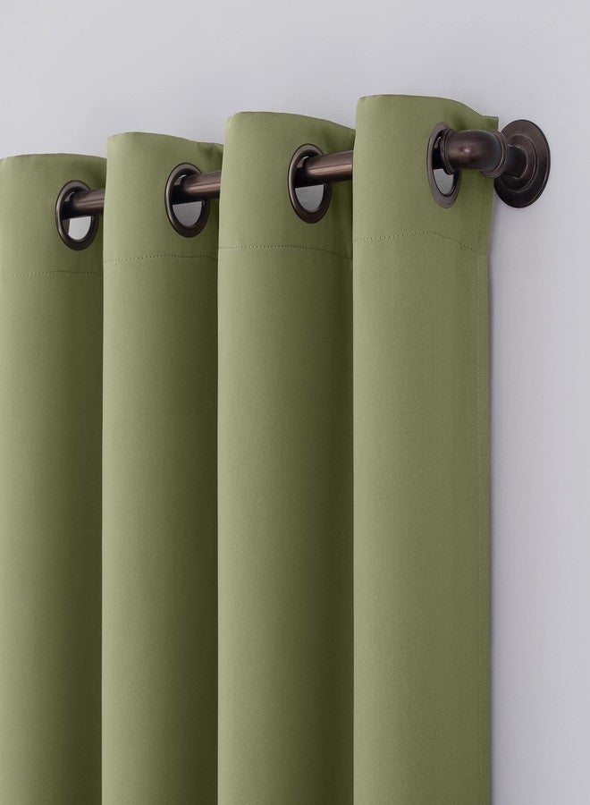 Sun Zero Nordic 2-Pack 2-Pack Theater Grade Extreme Total Blackout Grommet Curtain Panel Pair, 52" x 84", Sage Green - Image 3