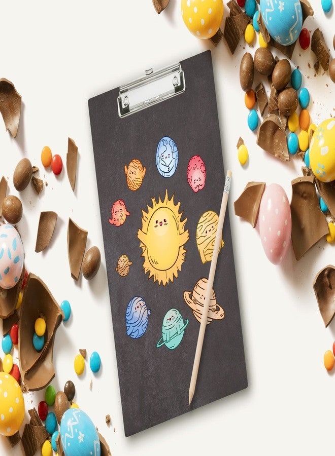 Plan To Gift Wooden Clipboard Writing Pad | Exam Board for Kids Students | Wood Exam Pad | Examination Writing Pad | Clip Board for Girls| Clip Board for Boys (Solar plannets) - Image 3