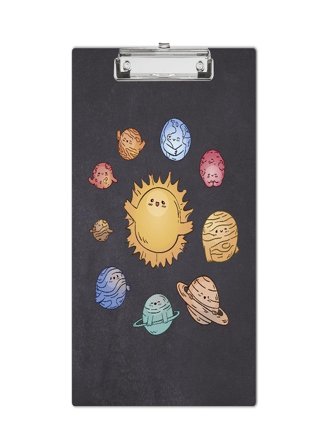 Plan To Gift Wooden Clipboard Writing Pad | Exam Board for Kids Students | Wood Exam Pad | Examination Writing Pad | Clip Board for Girls| Clip Board for Boys (Solar plannets) - Image 2