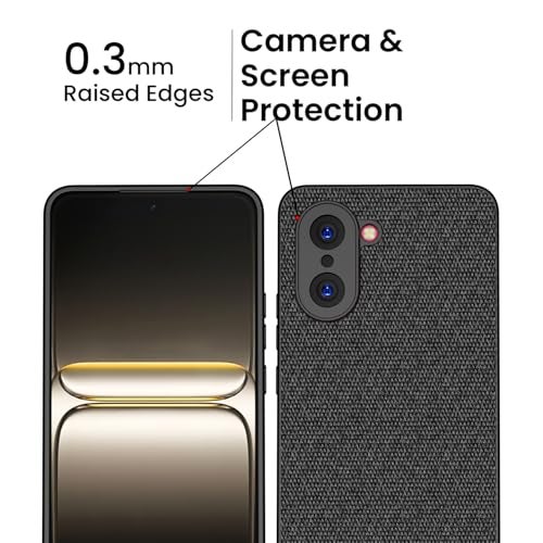 Kapa Soft Full Fabric Protective Back Case Cover for OnePlus Nord CE 5 | Shockproof Slim Hard Anti Slip Back Case (Black) - Image 4