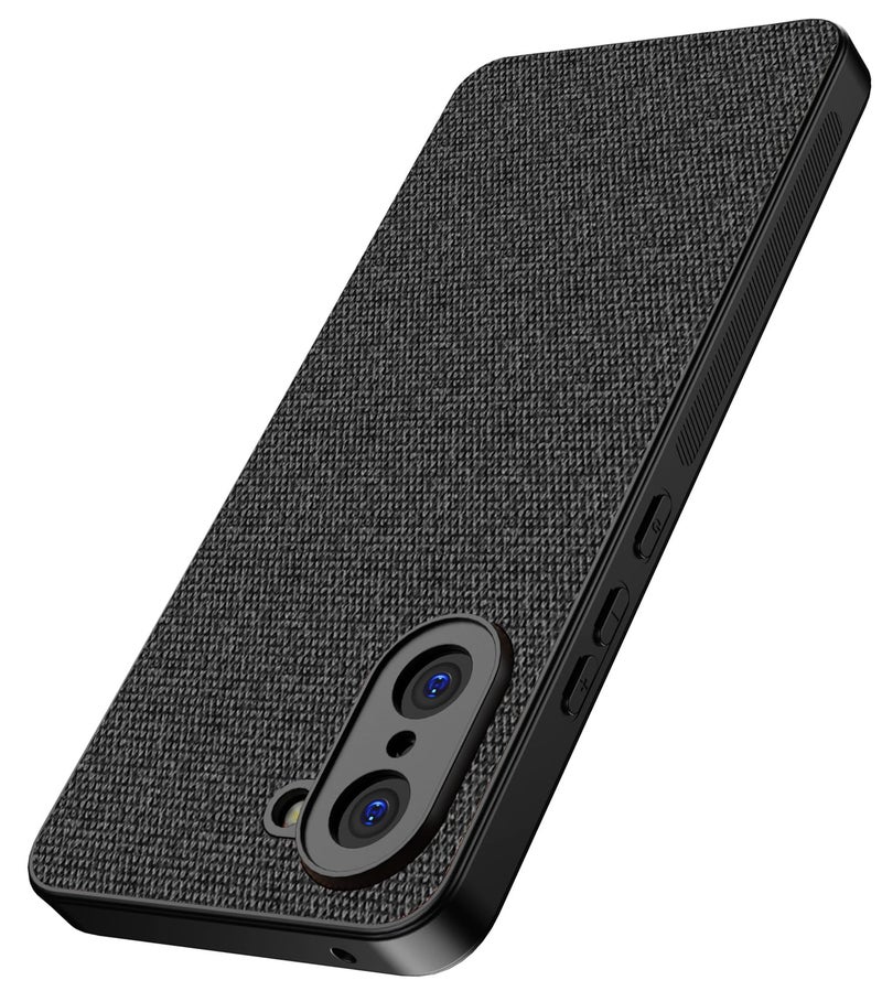 Kapa Soft Full Fabric Protective Back Case Cover for OnePlus Nord CE 5 | Shockproof Slim Hard Anti Slip Back Case (Black) - Image 1