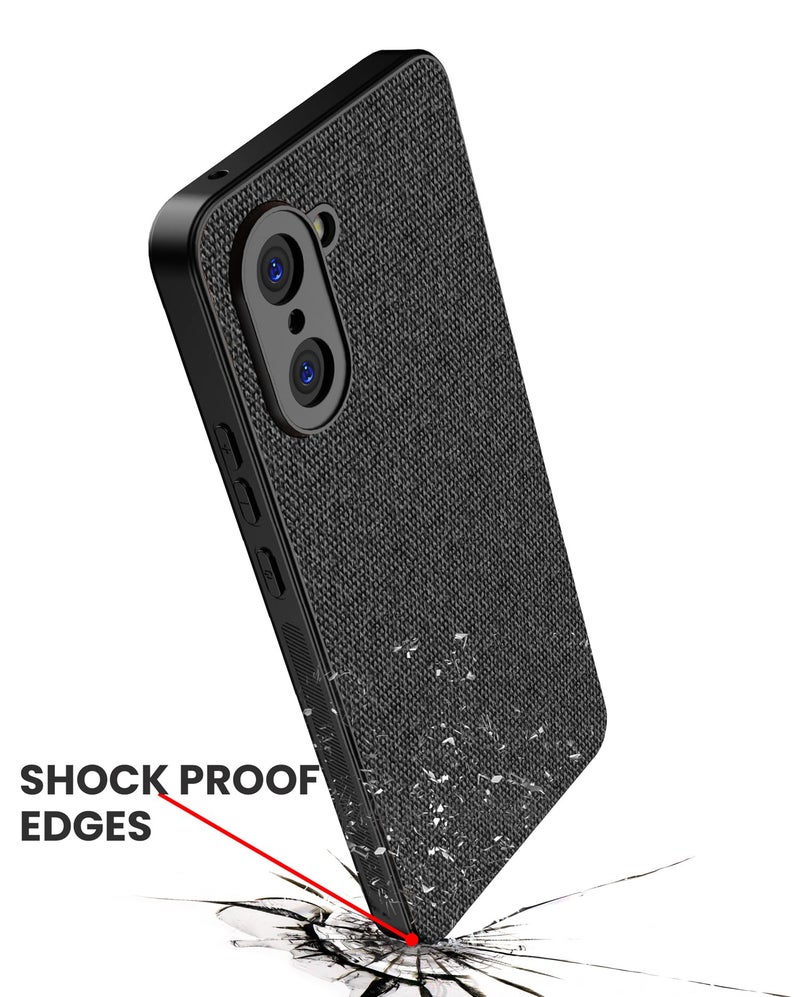 Kapa Soft Full Fabric Protective Back Case Cover for OnePlus Nord CE 5 | Shockproof Slim Hard Anti Slip Back Case (Black) - Image 5