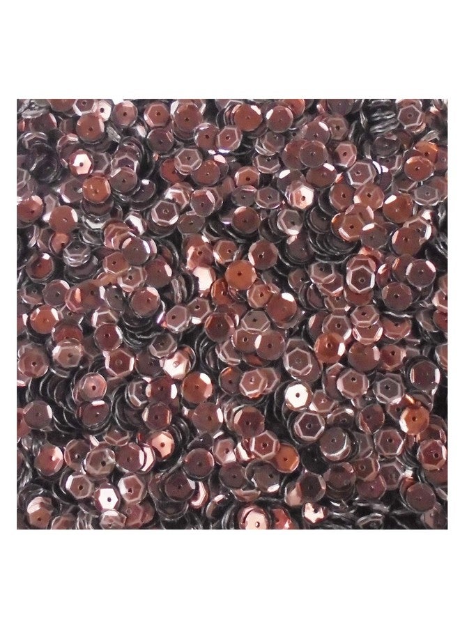 eshoppee 200 gm, 6mm Dark Brown Round Shape Sequins Sitara, for Jewellery Making Embroidery Material Art and Craft DIY kit, Glitter Sequince Beads (11, 200 gm) - Image 1
