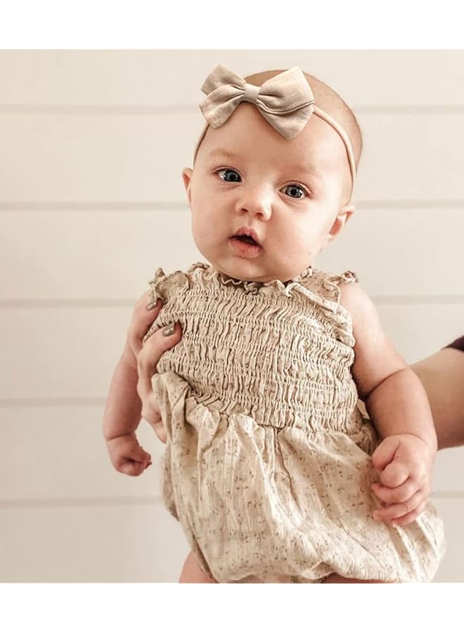 إيروريكس عصابات رأس وربطات شعر للبنات حديثي الولادة، 10 قطع من عصابات الشعر المصنوعة من النايلون المرن للأطفال حديثي الولادة - Image 2