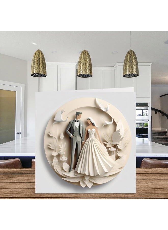 Stuff4 Wedding Cards for Couples (NOT 3D or Pop Up) - The Happy Couple - Congratulations Happy Engagement Gifts, Congrats Well Done Card, 5.7 x 5.7 Inch Marriage Greeting Cards for Couples Fiance Fiancee - Image 3