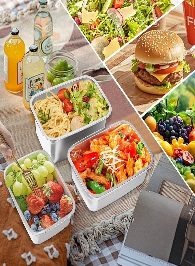 GIUOIDUO 10-Piece Stainless Steel Food Storage Container Set with Airtight Lids - Durable, Eco-Friendly Kitchen Organizers for Freshness & Convenience，Pantry, Dishwasher Safe (Various Sizes) - Image 4