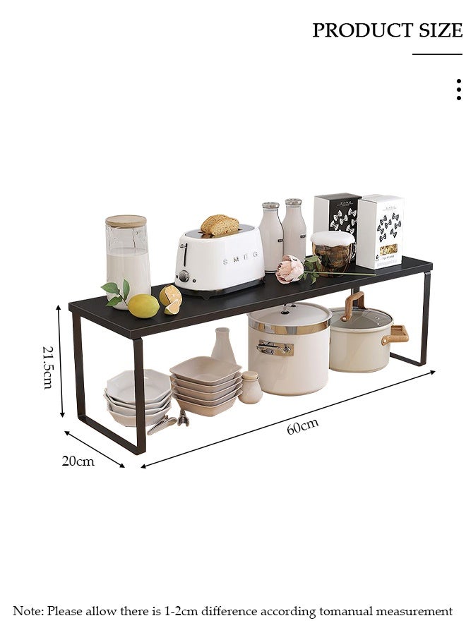 DUNISO منظمات رفوف خزائن المطبخ، حامل ميكروويف، منظم تخزين سطح المطبخ، منظم توابل، منظم خزائن تحت الحوض لمطبخ وحمام - Image 2