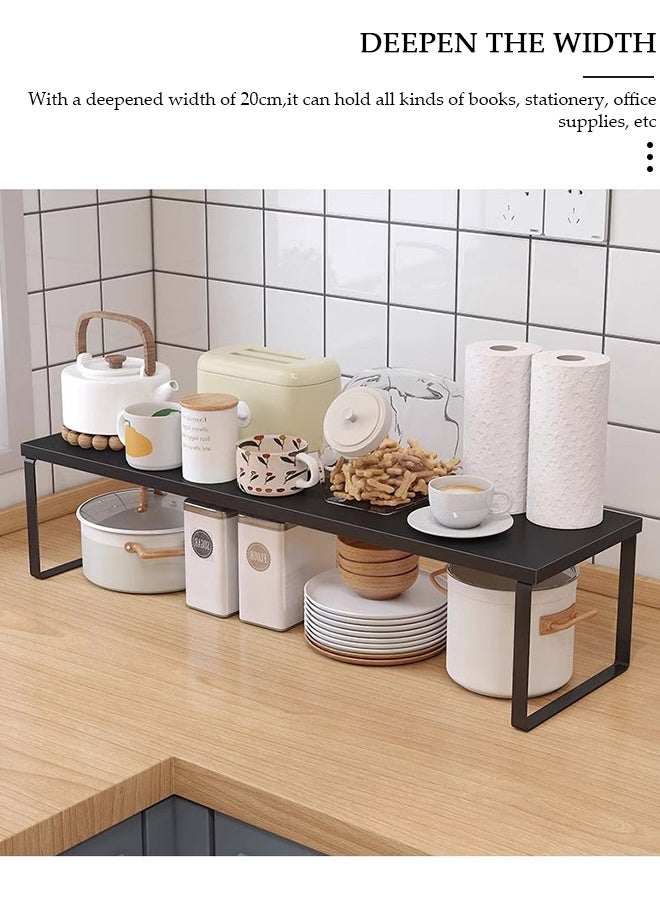 DUNISO منظمات رفوف خزائن المطبخ، حامل ميكروويف، منظم تخزين سطح المطبخ، منظم توابل، منظم خزائن تحت الحوض لمطبخ وحمام - Image 5