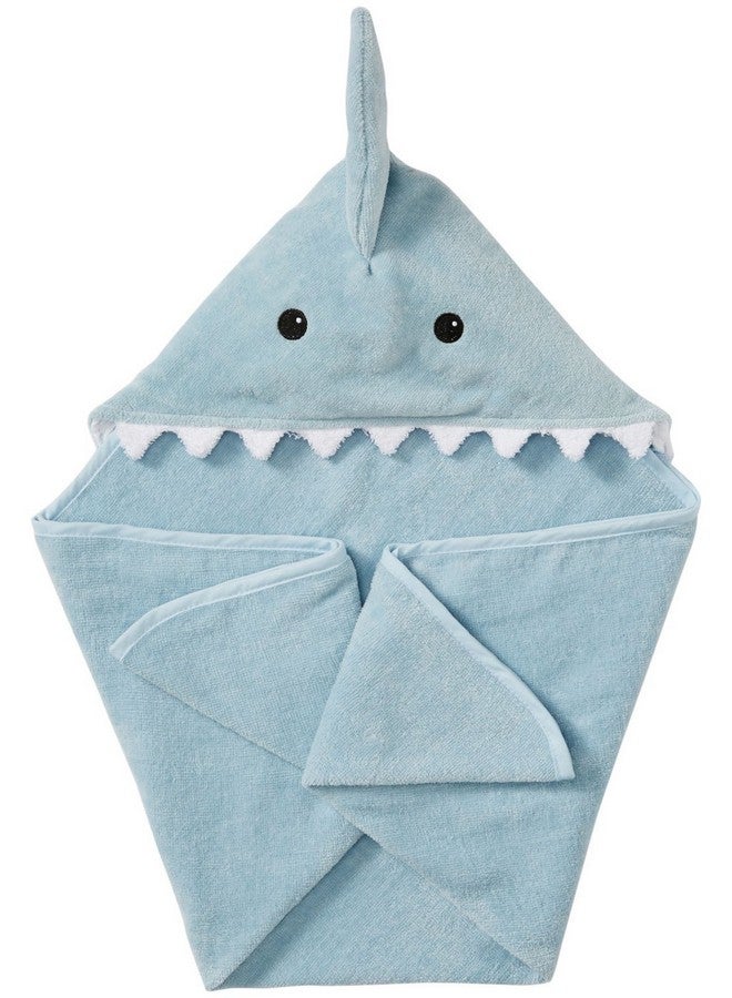 Baby Aspen Let The Fin Begin 4 Pc Bath Time Gift Set, Baby Shark Hooded Towel, Newborn, 0-9 Months, Blue - Image 2