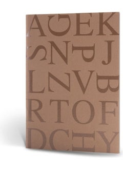 Le Color Typography Paperback Lined Notebook Brown 96 Pages  - Image 1