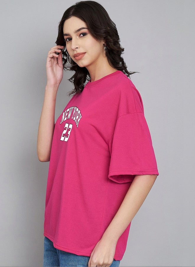 Trend Level Women Typography Printed Drop-Shoulder Sleeves T-shirt - Image 3